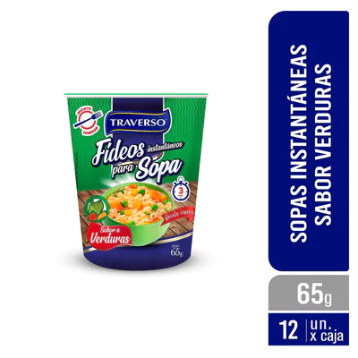 Sopa Instantánea Vegetales - Caja 12 Unidades