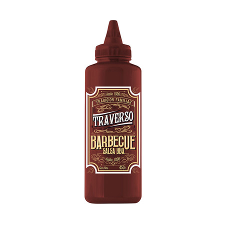 SALSA BARBECUE VINTAGE TRAVERSO 10x450 PET