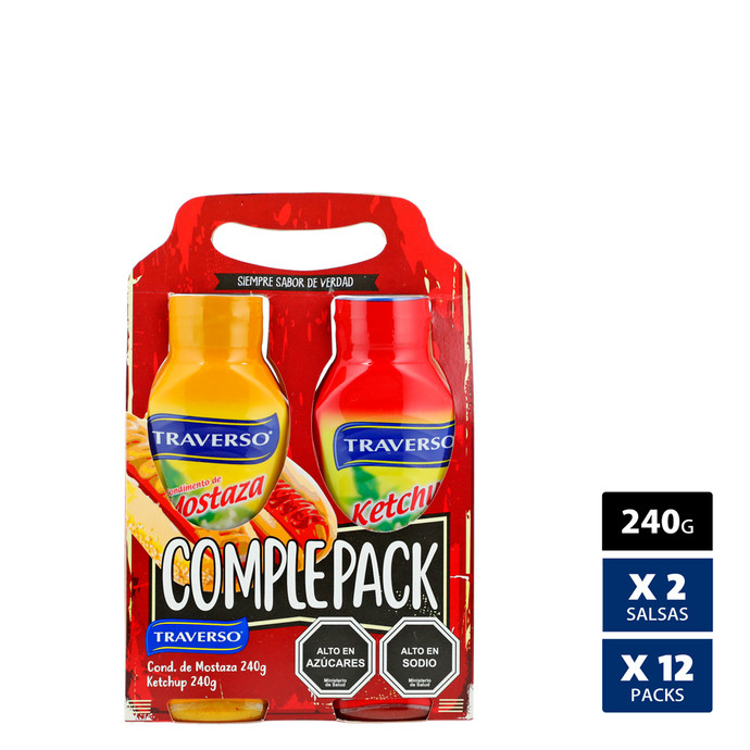 Complepack - Caja 12 Unidades - Complepack (Ketchup 240 g y Mostaza 240 g)
