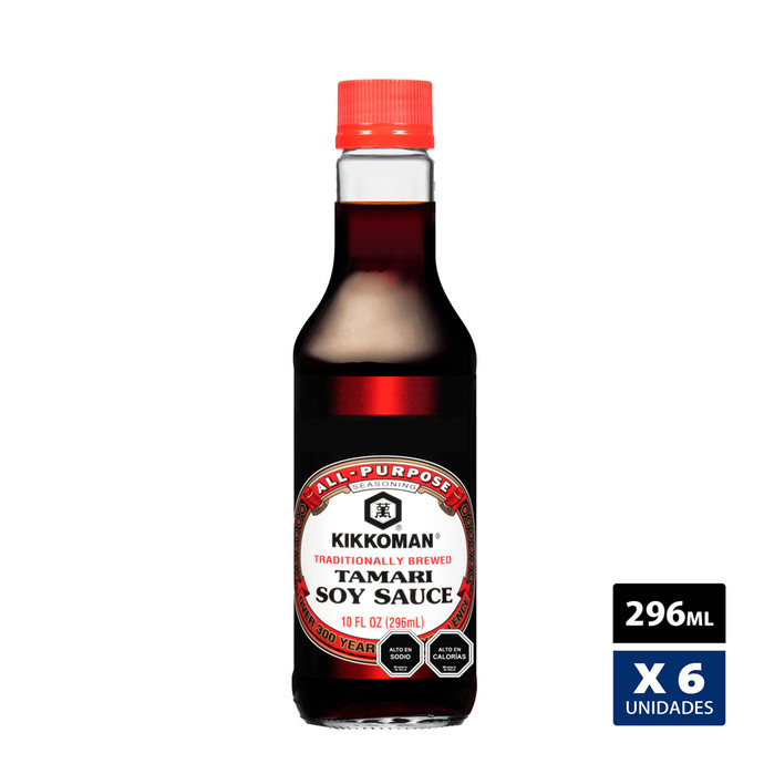 Salsa Soya Tamari 296ml - Caja 6 Unidades - Kikkoman-Salsa-Soya-TAMARI-296ml-x6.jpg