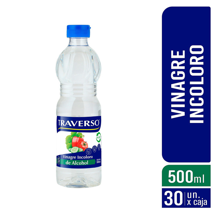Vinagre de Alcohol Incoloro 500ml - Caja 30 Unidades - Vinagre de alcohol 500ml.jpg