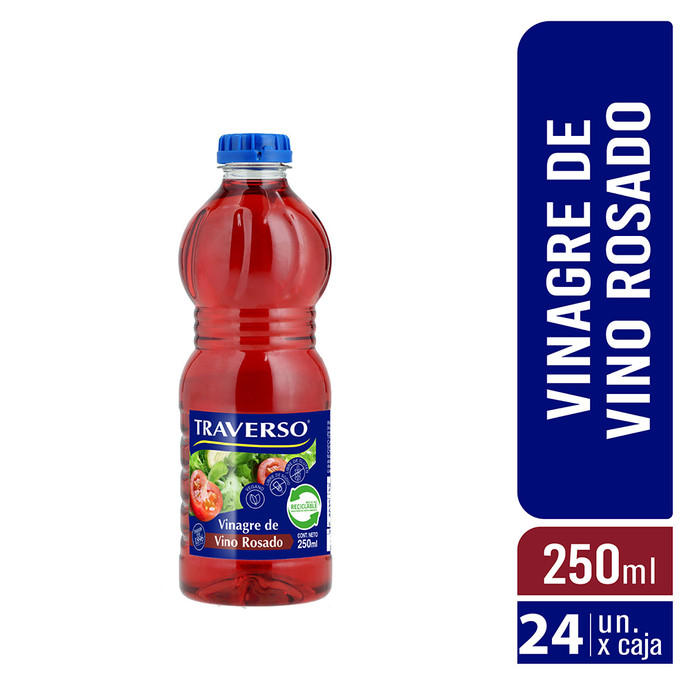 Vinagre de Vino Rosado 250ml - Caja 24 Unidades - Vinagre rosado 250ml 2.jpg