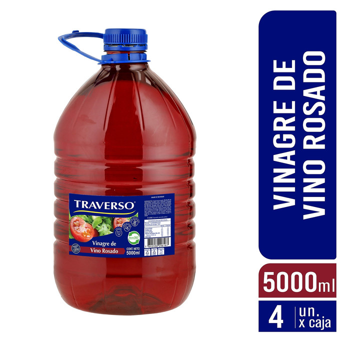 Vinagre de Vino Rosado 5lt - Caja 4 Unidades - Vinagre rosado 5000ml.jpg