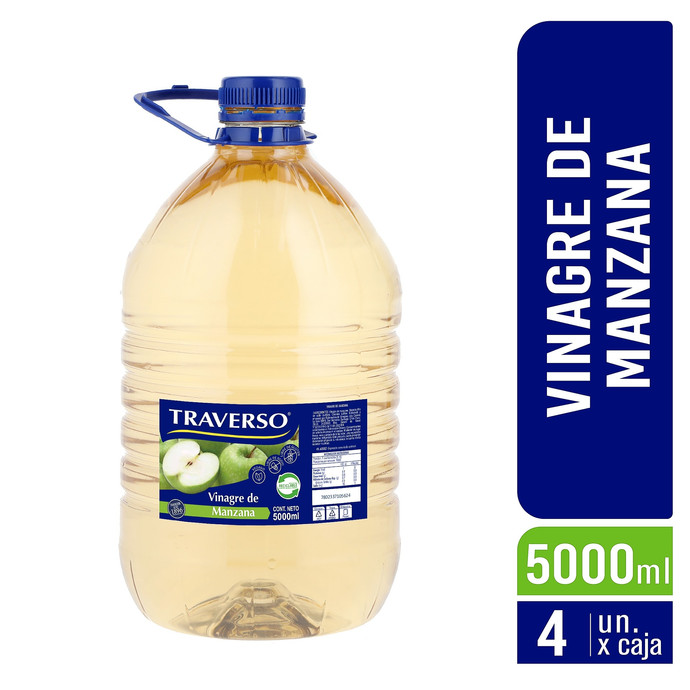 Vinagre de Manzana 5lt - Caja 4 Unidades - Vinagre manzana 5000ml.jpg