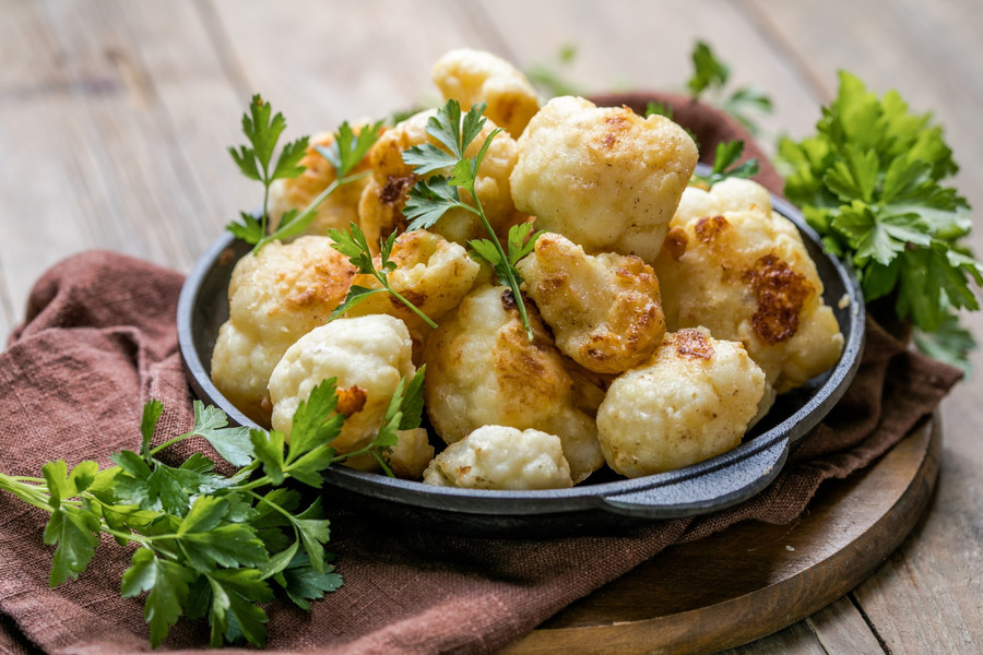 “Alitas”de coliflor al estilo oriental