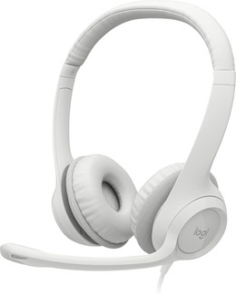 Auriculares Logitech H390 con cable Diadema Oficina / Centro de llamadas USB Tipo A Blanco