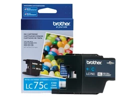 Cartucho de tinta Brother Cián LC75C Alto rendimiento, 600 páginas