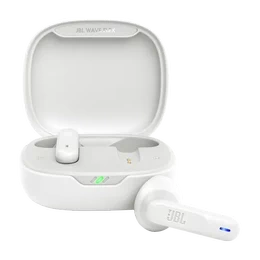 Audífonos inalámbricos JBL Wave Flex, micrófono, Bluetooth, IP54, Blancos