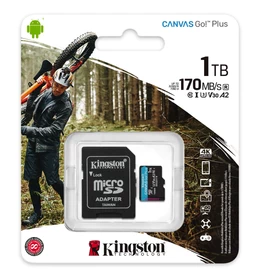 Tarjeta de memoria Kingston Canvas Go! Plus, 1TB, MicroSD UHS-I Clase 10, Adaptador SD