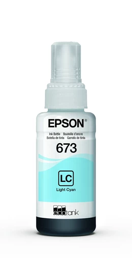 Botella de tinta original Epson T673, 70ml, Cián claro