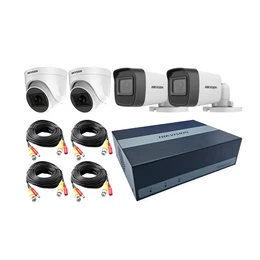 KIT Hikvision  DVR + cámaras 2 Bullet,  2 Turret, SSD 300GB