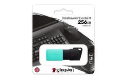 Pendrive Kingston DataTraveler Exodia M 256GB, Turquesa con Negro
