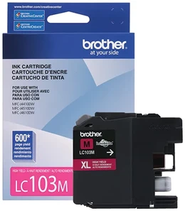 Cartucho de tinta original Brother LC103M XL, hasta 600 páginas, Magenta