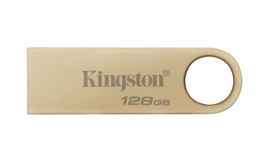 Pendrive Kingston SE9 G3 128GB, USB 3.2 Gen 1, 220 MB/s, Metálica, Oro