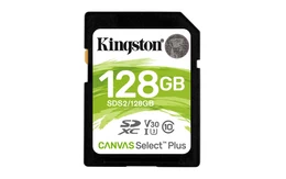 Tarjeta de memoria Kingston Canvas Select Plus, 128 GB, SDXC, UHS-I, Clase 10, 100 MB/s