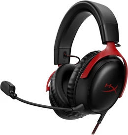Auriculares Gaming HyperX Cloud III, Alámbrico, 3,5 mm, USB-C, Negro, Rojo