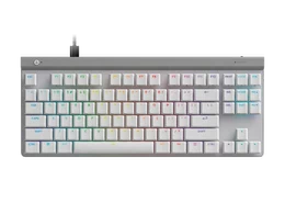 Teclado Gamer Logitech G515 TKL ,RGB, Alambrico, Switch GL Tactile, Blanco, Inglés