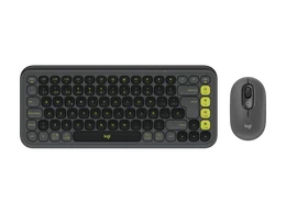 Kit teclado y mouse Logitech POP Icon Combo, Bluetooth, Granito, Español