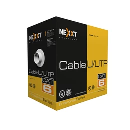 Bobina cable U/UTP, Nexxt Cat6, 305 m, 250 MHz, Gris