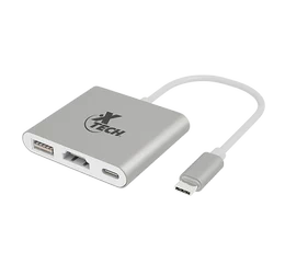 Adaptador Multipuerto USB Tipo-C 3 en 1, USB 3.1, HDMI, USB 3.0, 15 cm