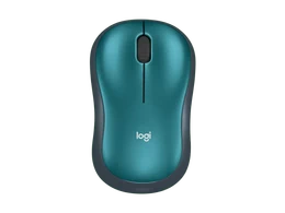 Mouse inalámbrico Logitech M185, Ambidextro, USB, Óptico, 1000 DPI, Azul, Negro