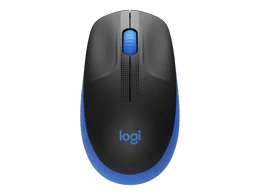 Mouse inalámbrico Logitech M190, óptico, receptor USB, Azul/Negro