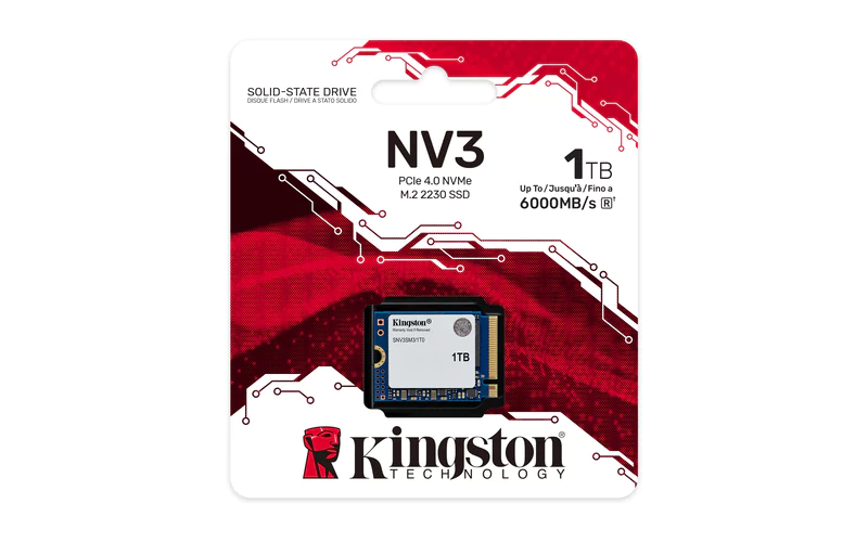 SSD Kingston NV3 1TB NVMe PCIe 4.0 2230 Lectura/Escritura 6000