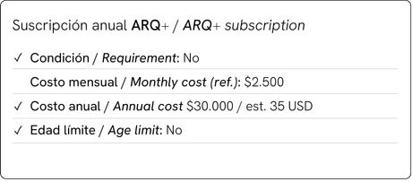 Suscripción ARQ+ Internacional