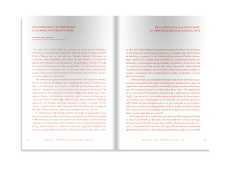 K. Michael Hays | Aparición y Materialidad - vista alternativa