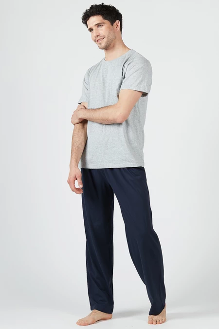 Pijama Tomas Pantalón Manga Corta Gris - vista alternativa