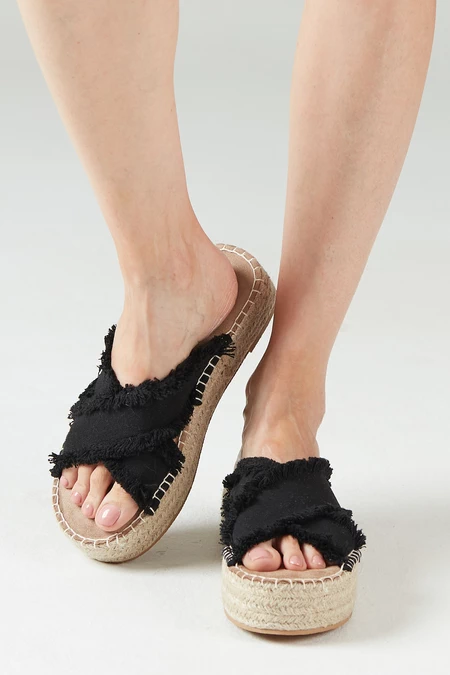 Sandalia Cruce Negro