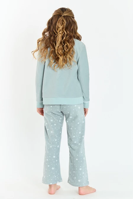 Pijama Cuello Polar Kids Celeste - vista alternativa