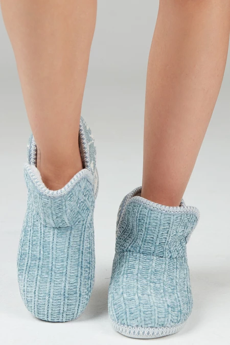 Bota Chenille Celeste - vista alternativa