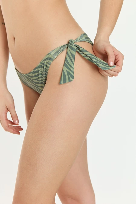 Bottom Bikini Amarras Verde Estampado