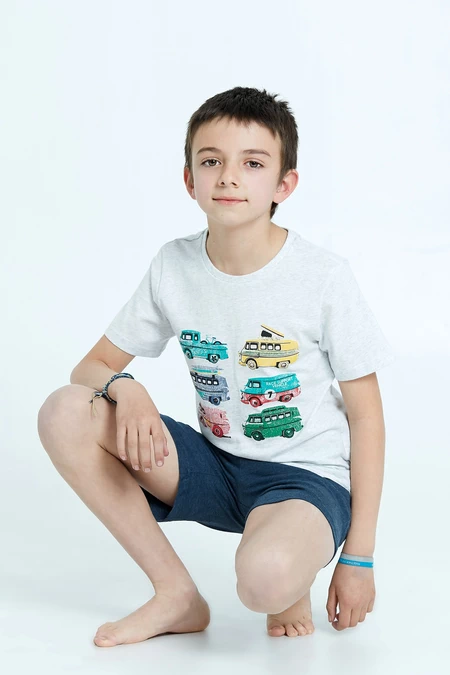 Pijama Tomy Short Kids Gris - vista alternativa