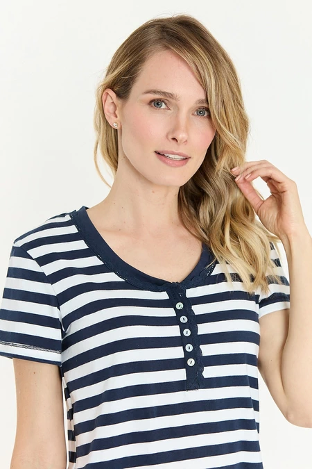 Camisa New Rayas Azul - vista alternativa