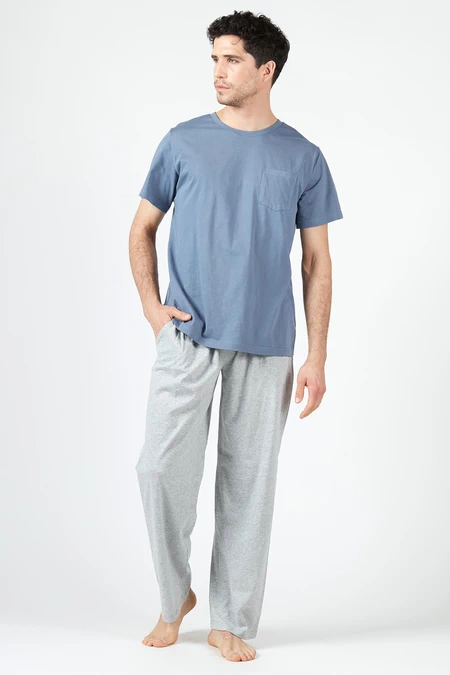 Pijama Tomas Pantalón Manga Corta Azul
