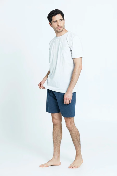 Pijama Tomas Short Manga Corta Gris - vista alternativa