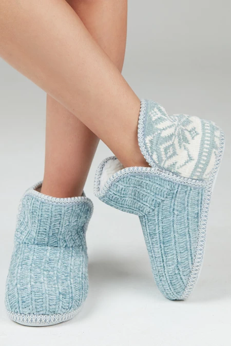 Bota Chenille Celeste
