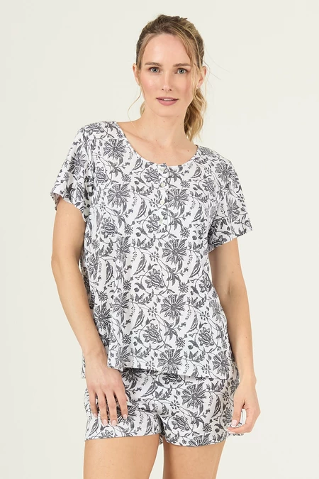 Pijama New Cuore Nacional Blanco Estampado - vista alternativa