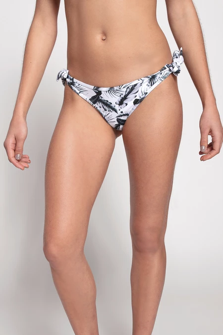 Bottom Bikini Amarras Blanco Estampado