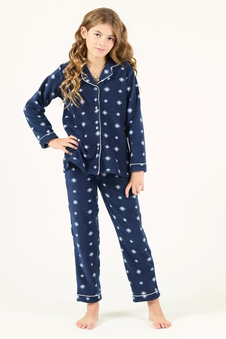 Pijama Sport Polar Kids Azul - vista alternativa