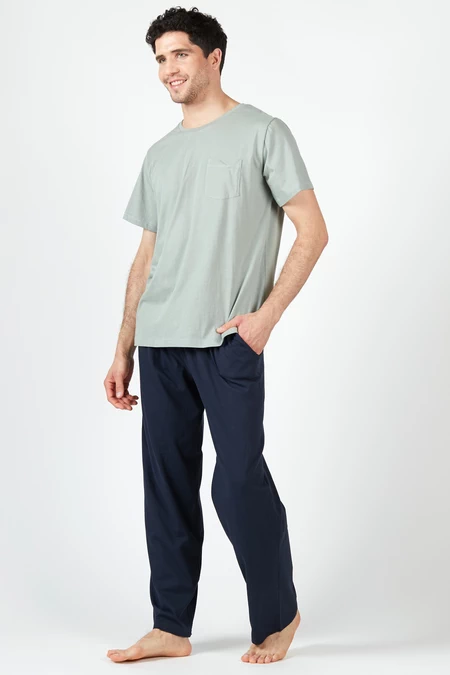 Pijama Tomas Pantalón Manga Corta Verde - vista alternativa