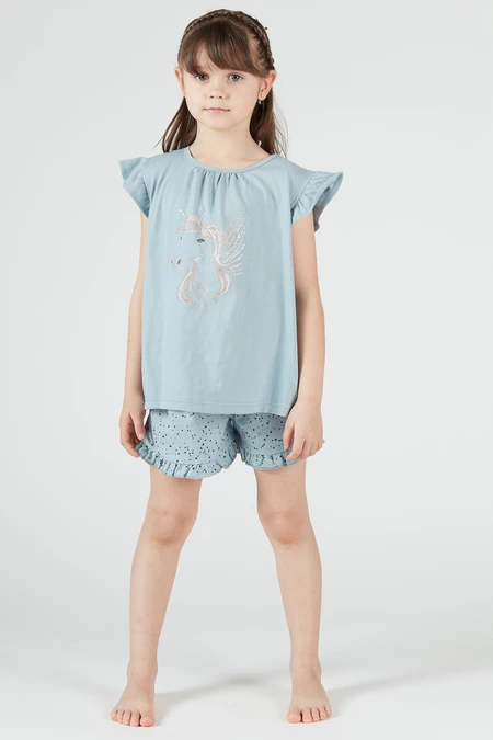 Pijama Jose Short Kids Celeste