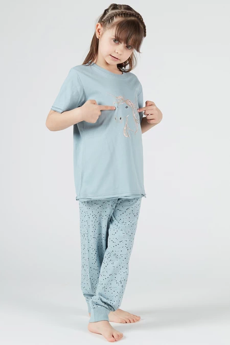 Pijama Benita Kids Celeste