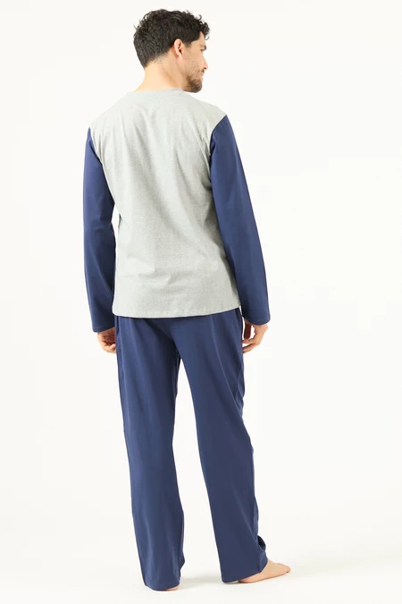 Pijama Tomas Pantalon Largo Azul - vista alternativa