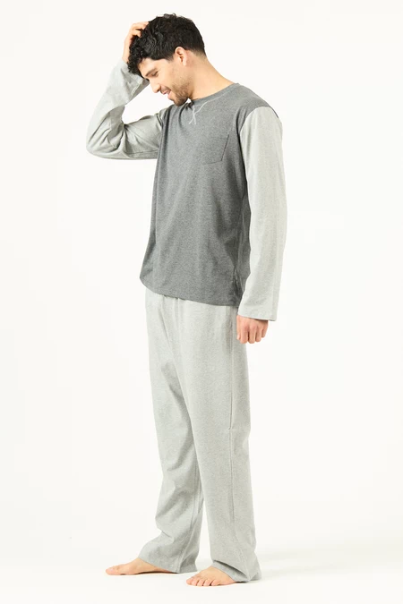 Pijama Tomas Pantalon Largo Gris - vista alternativa