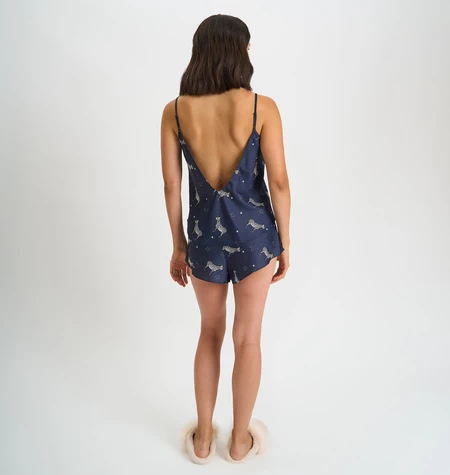 Pijama Cami Azul Estampado - vista alternativa