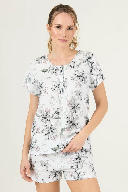 Pijama New Cuore Nacional Blanco Flor - vista alternativa