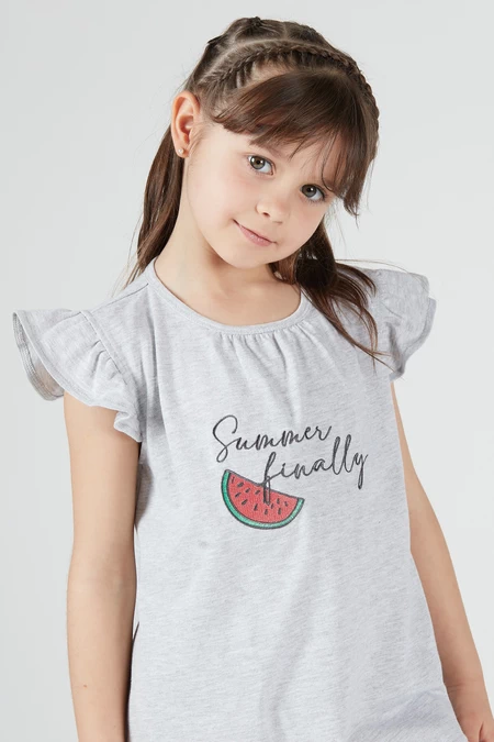 Pijama Jose Short Kids Gris - vista alternativa